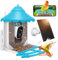MYPIN Bird Feeder Camera, 2.6L Smart Bird Feeders, Solar Powered Bird Camera Wireless Outdoor with 2K HD Video, Auto Record Videos & Instant App Notifications, SD & Cloud for Parents, Bird Lovers