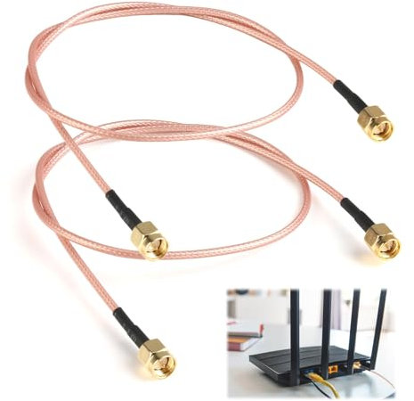 BIVOFU 2PCS Cavo Antenna SMA Femmina a SMA Maschio in Cavo Coassiale RG316 Da 50 cm, Compatibili Con Router 4G, Dongle, Droni Attrezzature, Telecamere di Sorveglianza e Molto Altro