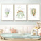 Ueiwffzo Bilder Babyzimmer Deko Poster 3er Set Regenbogen Wolke Wandbilder Kinderzimmer Deko, Boho Stil Bilder Leinwand Wandposter Kinderzimmer, Ohne Rahmen (40x50cm)