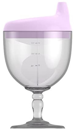Coppe sippy per bambini, tazza sippy di calice per bambini, tazze da alimentazione per bambini in plastica, calice bevanda con coperchio, bottiglia di latte di vetro per bambino viola