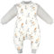 WYTbaby Baby Schlafsack mit Füßen Winter 3.5 Tog Warm Langarm Winterschlafsack 100% Baumwolle Schlafsack Baby mit Abnehmbaren Ärmel für Jungen Und Mädchen,Gray/Baby Höhe 80-90cm