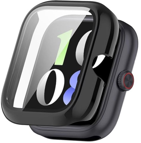 BAIDIYU Hülle Kompatibel mit vivo iQOO Watch GT, PC + Gehärteter Film, Anti-Fall, Anti-Kratzer, Smartwatch Schutzhülle Kompatibel mitr vivo iQOO Watch GT.(Schwarz)