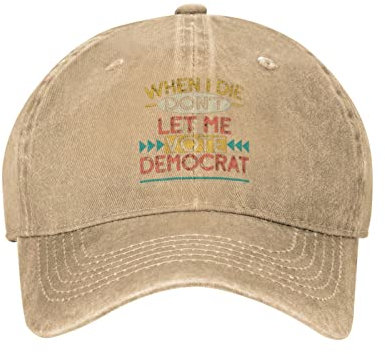 Baseball Cap Wenn Ich Sterbe, Darf Ich Nicht Für Die Demokraten Stimmen Papa Hüte Sonnenschutz Snapback Cap Sport Baseball Kappe Für Tennis Männer Running