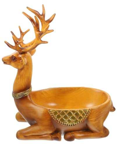 COSMEVIVI Sculpture Forme De Cerf Organisateur De Clés Et Rangement Décoratif Pour Bureau Boîte De Stockage Élégante Pour Bijoux Et Petits Accessoires