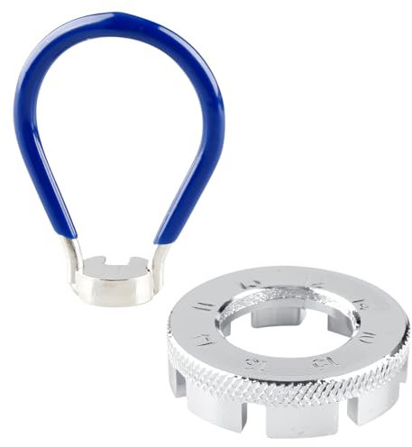 Bojueshaw 2pcs Bike Spoke Wrench Kit,Bicycle Wheel Spoke Truing Tool,6 in 1 Bike Spanner Spoke Tool for Adjust Cycling Wheel Tension