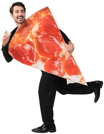 SEA HARE Costume da pizza unisex per adulti, divertente e delizioso costume (taglia unica)