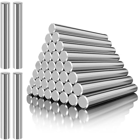 40 Stück Zylinderstifte Ø6x40mm, Regalbodenträger Regalstützen Stifte, Bodenträger Stiftemetall Regalstifte, für Schränke Möbel Regal