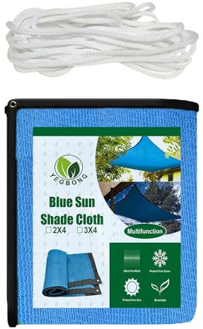 Gartennetz, Sonnennetzstoff, Stoffschattierung, atmungsaktives Netzgewebe, Abdeckplane für den Außenbereich, Carport, Garten, 2 x 4 m