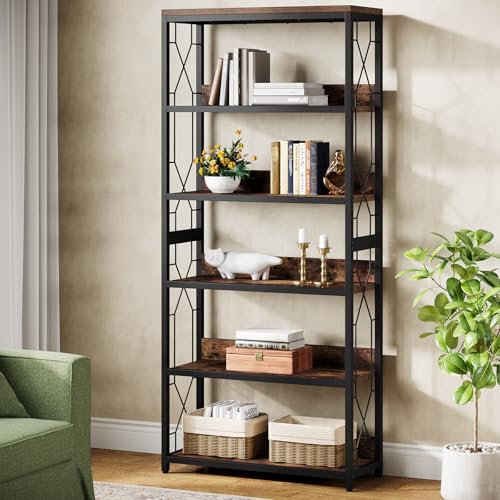 Tribesigns 180cm Tall 5-Tier Bookshelf, Open Bookcase for Living Room, Office, Bedroom, Floor Standing Display Shelving Unit, Sturdy Storage Shelf for Books, Decor, and More