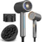 Hair Dryer Professional lonic, 2000W Powerful Hair Dryer 3 Temperatures 2 Speeds, Travel Hairdryer with Diffuser and Concentrator, Easy to Carry and Quick Drying, Suitable for Home, Salon, Trav