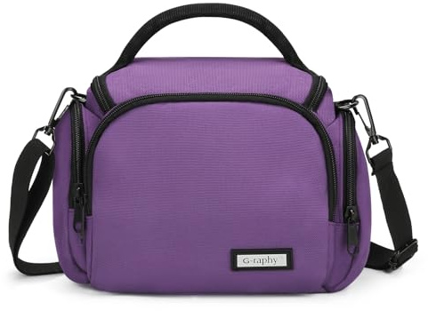 G-raphy Kameratasche Kameratasche DSLR SRL Tasche Fotografie Zubehör Kamera Lagerung Tragetasche mit Abnehmbaren Riemen für Frauen Männer (lila)