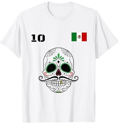 Mexiko Fußball Trikot Mexikanischer Fußball Calavera Herren Damen T-Shirt