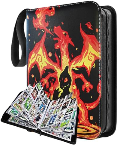 Trading Card Binder 9 Pockets,Portable Card Binder,50 Pages 900 Pockets Waterproof Card Collection Folder,Card Folder With Zipper For Boys And Girls