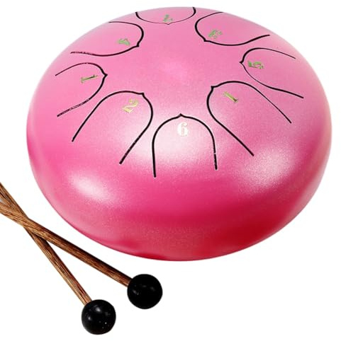 Flaroey 6 Inch 8 Tone Rain Drum Outdoor Chakra Drum Garden Instrument Rain Drum Ethereal Drum C