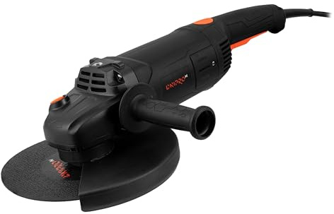 Amoladora Angular Dnipro-M GL-240 2400W 230 mm, 6500 RPM, Giratoria M14 | Empuñadura trasera giratoria de 5 posiciones │ Bloqueo de gatillo contra encendidos accidentales │ Cable de 3 m