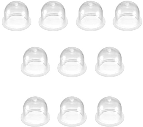 Gutol 10PCS Universal Petrol Fuel Primer Bulb Pump, 22mm Transparent Large Carburetor Oils Cup for Chainsaws Trimmers Blowers Brush Cutter Lawn Mower