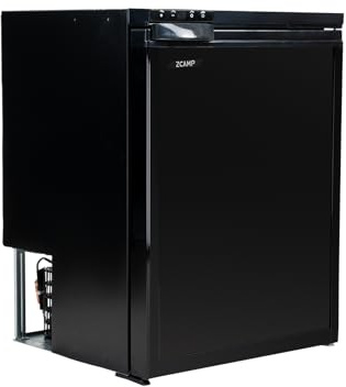 zcamp CR65S 59L, Frigo 12V Camping Car Porte Réversible,Réfrigérateur Silencieux pour Camping Voiture Chambre Caravane, Noir, -20℃ BIS 20℃