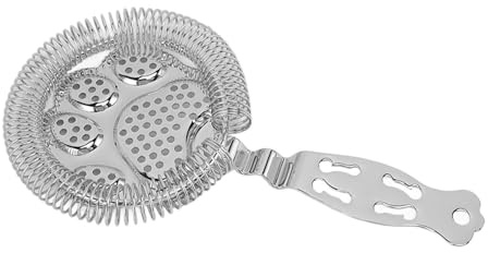 Nikou Colador de cóctel de acero inoxidable 304, colador de bebidas para restaurantes, plateado, grado profesional, fácil de usar, diseño
