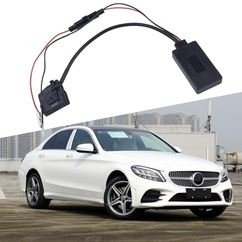 Auratrove Cable adaptador AUX compatible con Bluetooth, para Mercedes Comand 2.0 APS 220 W211 W203 W168, interfaz de audio estéreo de coche