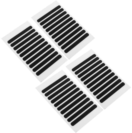MALUGOGO 40pcs Non Slip Phone Side Stickers Black Rubber Grip Tape for Cellphone Case and Tablet Frame with No Residue Application and Universal Compatibility