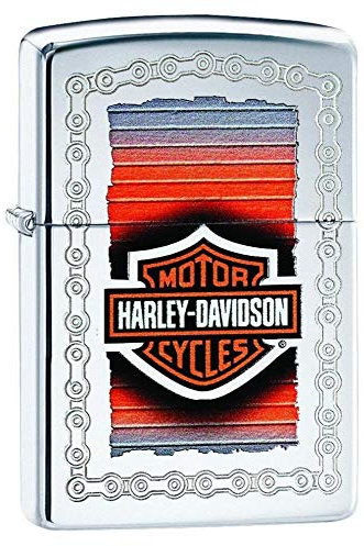 Zippo Mechero de Harley-Davidson, High Polish Chrome Chain