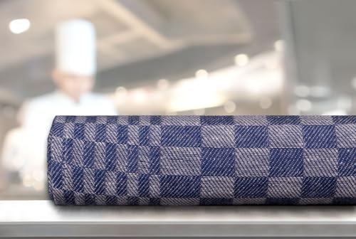 Castejo 8-er Pack Grubentücher 50 x 100 cm Halbleinen 55% Leinen 45% Baumwolle CA054 (blau)