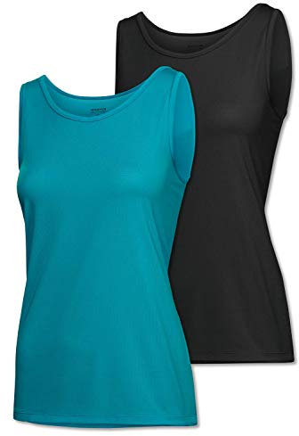 Schiesser Damen Sport 2pack Tops Thermounterwäsche-Oberteil, Mehrfarbig (Sortiert 1 901), 36 (2er Pack)