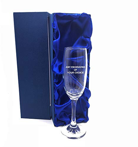 ukgiftstoreonline Personalised Prosecco Flute Glass With Silk Lined Gift Box