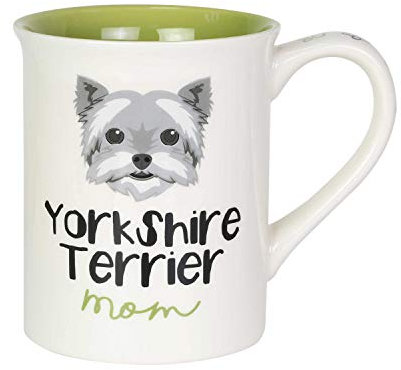Enesco Our Name is Mud Yorkshire Terrier Dog Mom Coffee Mug, 16 Ounce, Multicolor