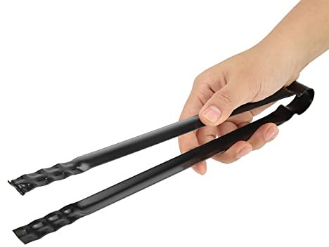 Pinze da Barbecue Carbone Morsetto Pinza per Barbecue in Metallo Premium Pinza Multifunzione a carboncino Pinza per servire Antiscivolo