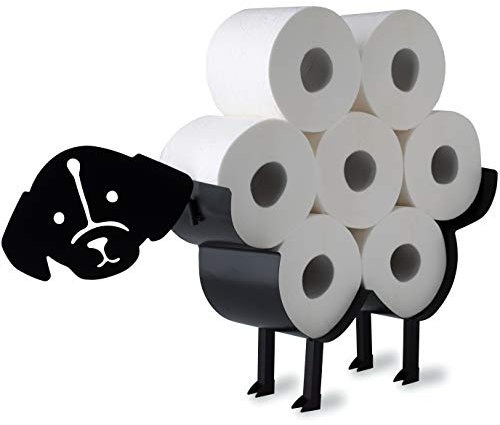 WRPS Design Toilettenpapier-Halter Black Dog Schwarzer Hund