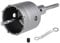 Flintronic Sega a Tazza,Corona Carotatrice a Secco Ø 80mm | 110mm Adattatore SDS Plus | Punta di Centraggio 8x110mm. Martello Antiurto, Può Essere Forato