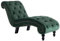 Festnight Chaiselongue Loungesofa Couch Sofa Sessel Chaise Relaxliege Liegesessel Relax Liege Grün Samt 145 x 52 x 77 cm