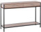 HOMCOM Flurkonsole Industrial Style Flurkonsole mit Schubladen und Stahlrahmen für den Eingangsbereich 120x30x81,5 cm Eiche