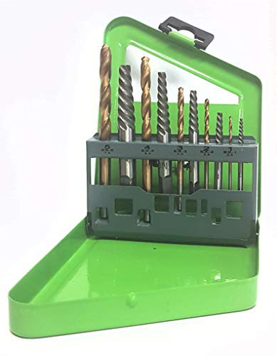 Bohrer HSS Tin u Schraubenausdreher Satz 10 tlg Linksausdreher Ausdreher Set