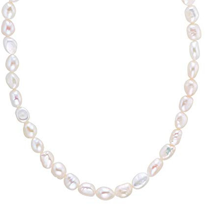 NOELANI Halskette 925 Sterling Silber Damen Halsschmuck, mit Süßwasserzuchtperle, 38 cm, Gold, Kommt in Schmuck Geschenk Box, 2031714