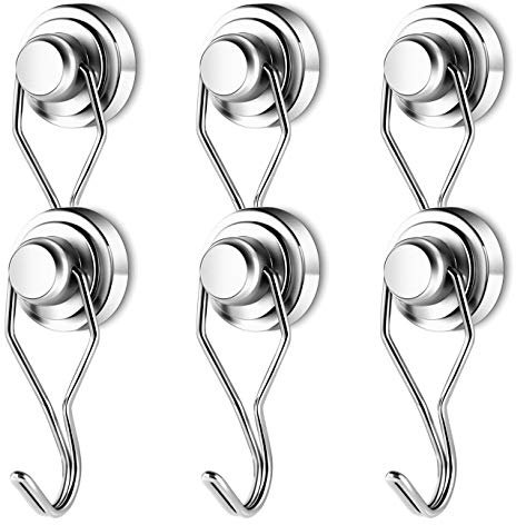 Neosmuk Schwenkbare Schaukelhaken, 27.2 kg, drehbarer Schwenkwirbel, robuster Haken, 6.3 cm langer Haken, ideal für Kreuzfahrt, Handtuch, Grill