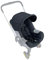 Wickelsitz-Set, Baldachin-Sonnenschutz, kompatibel mit Doona-Kinderwagen (Schwarz)