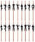 BEHAHAI 18pcs Hen Bachelorette Cocktail Dancing Men Male Stripper Rose Gold Paper Straws for Bachelorette Party Decoration