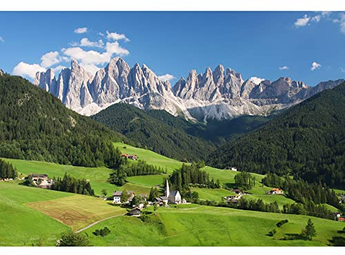 Aoihrraan 1,5x1m Européen Alpes Paysage Toile De Fond Suisse Montagnes Vert Forêt Prairie Bleu Ciel Resort Photographie Fond Fond D'Écran Vacances Voyage Parti Mariage Portrait Photo Studio Prop