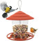 Zeqeey Mix Seed Hanging Bird Feeder for Feeding Wildlife Birds Outdoor Garden Seed Blends Sunflower Heart Peanuts Nut Feeding Dunnocks Sparrows Robins Small Birds, Brown