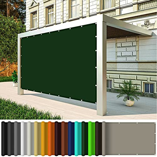 Toldo Vela de Sombra Cuadrado 1.2 x 1.6 m Vela Parasol Rectangular para Terraza Toldo Plegable Impermeable Protección Rayos UV para Patio, Exteriores, Verde Oscuro