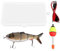 Roboter-Schwimmköder, USB Wiederaufladbarer Mehrgelenkiger Elektrobarsch Köder Mit Grünem LED-Licht Zum Süßwasser Salzwasser Nachtangeln, Drillingshaken Fisch Köder für Zander Barsch Forellen Wobbler