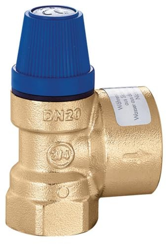 Caleffi Trinkwasser Membran Sicherheitsventil, 1/2 x 3/4 Zoll Ansprechdruck 4 bar, Überdruckventil Druckventil Warmwasserventil Druckbegrenzungsventil Membranventil, 531440