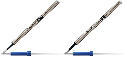 Cross 8910-2 Gel-Rollerballmine Slim (passend für Click und Spire, Strichstärke: 0,7 mm),blau (Packung mit 2)