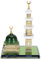 Natudeco 1 Set muslimisches Kaaba-Modell, islamisch, religiöses Ornament, Kaaba-Nachbildung, Mekka, Souvenir, religiöse Miniatur-Skulptur, Kaaba-Sammelstück