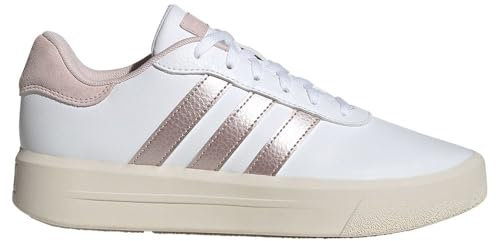 adidas Femme Court Platform Shoes Chaussures, Cloud White/Sandy Pink met/Sandy Pink, 42 EU