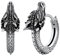 SILVERCUTE Ohrringe Männer Herren Vintage Drachen Ohrringe S925 Silber Creolen Huggie Kreolen Ohrstecker Earrings Men Ohr Piercing Ohrschmuck Coole Gotik Punk Modeschmuck für Vater Damen Karneval