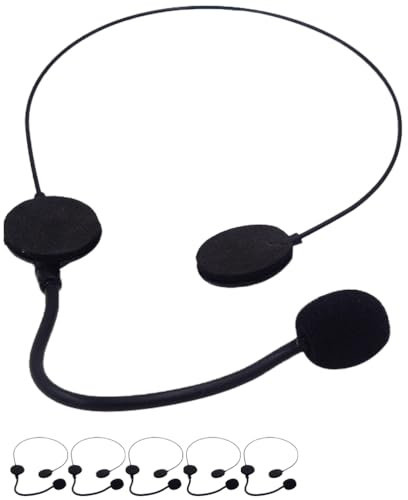 PACKOVE 6 Stück -Mikrofon-Headset Weihnachtskostüm Kopfbedeckung Mikrofon - Gefälschtes Headset Karneval Maskerade Kopfhörer-Requisiten Für Cosplay Party
