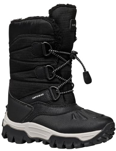 Geox J Himalaya Boy B ABX Snow Boot, Black, 36 EU